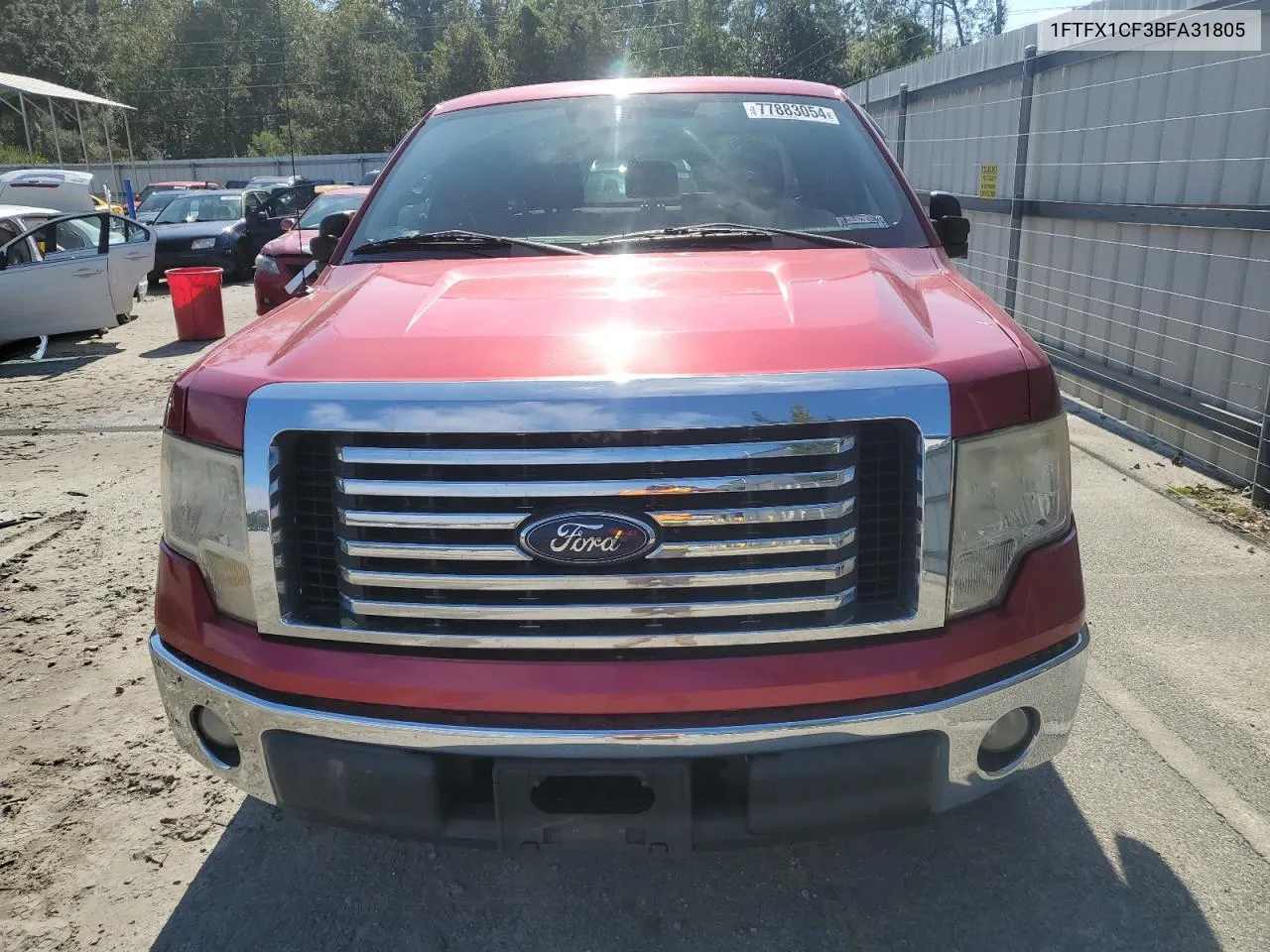 2011 Ford F150 Super Cab VIN: 1FTFX1CF3BFA31805 Lot: 77883054