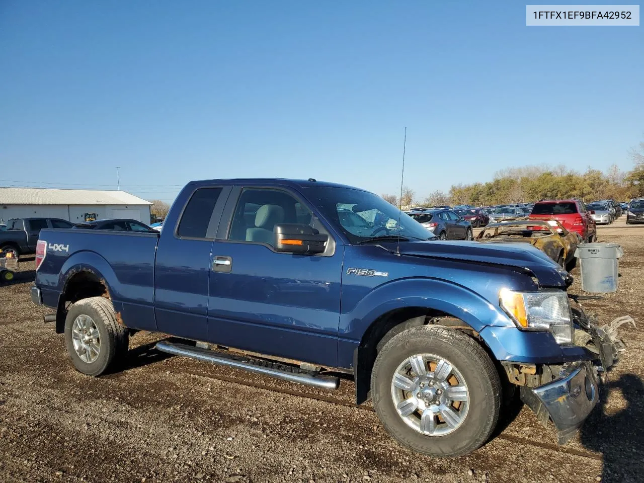 2011 Ford F150 Super Cab VIN: 1FTFX1EF9BFA42952 Lot: 78175464