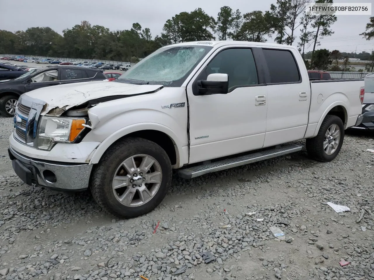 2011 Ford F150 Supercrew VIN: 1FTFW1CT0BFB20756 Lot: 78600894