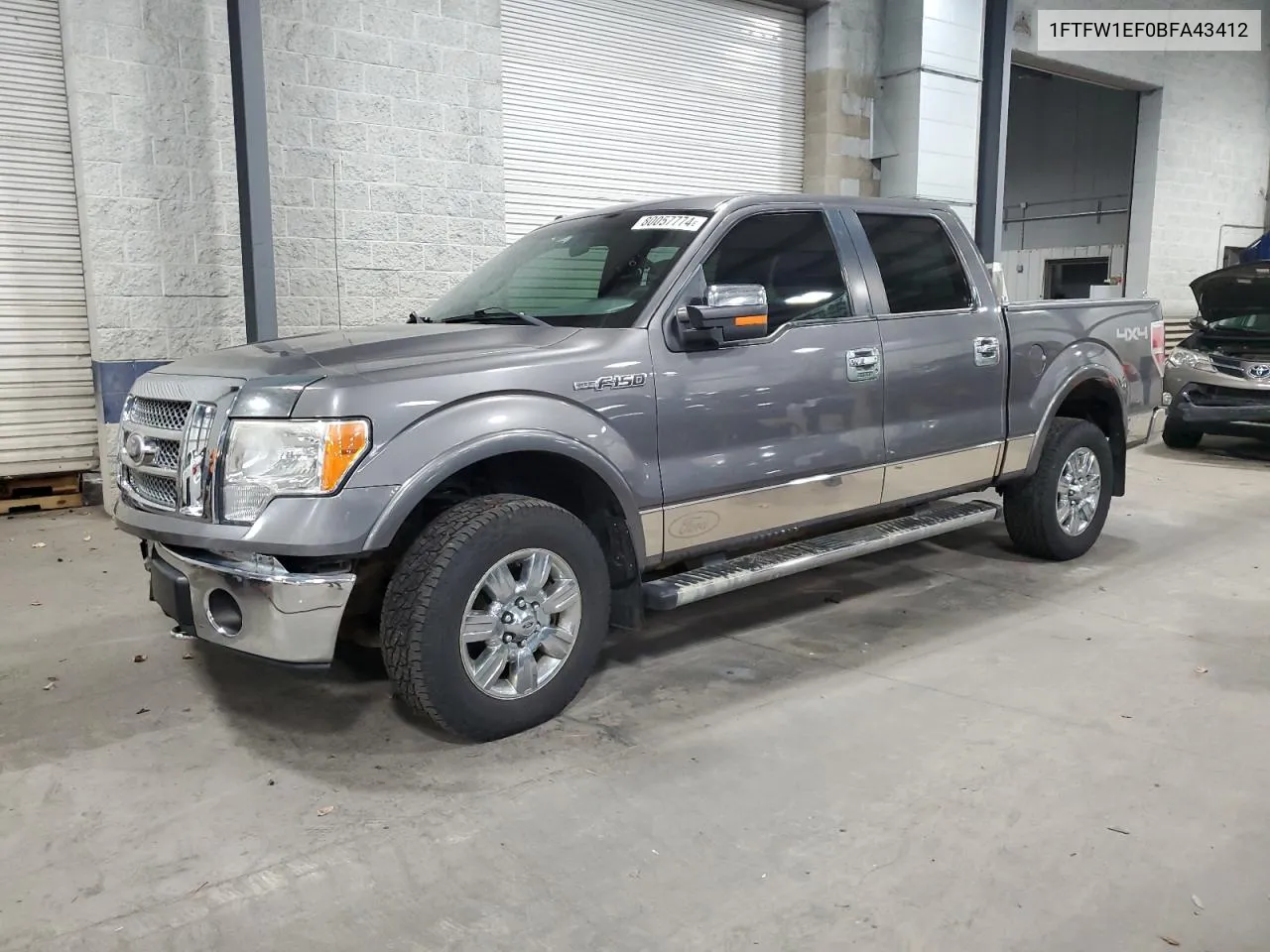 2011 Ford F150 Supercrew VIN: 1FTFW1EF0BFA43412 Lot: 80057774