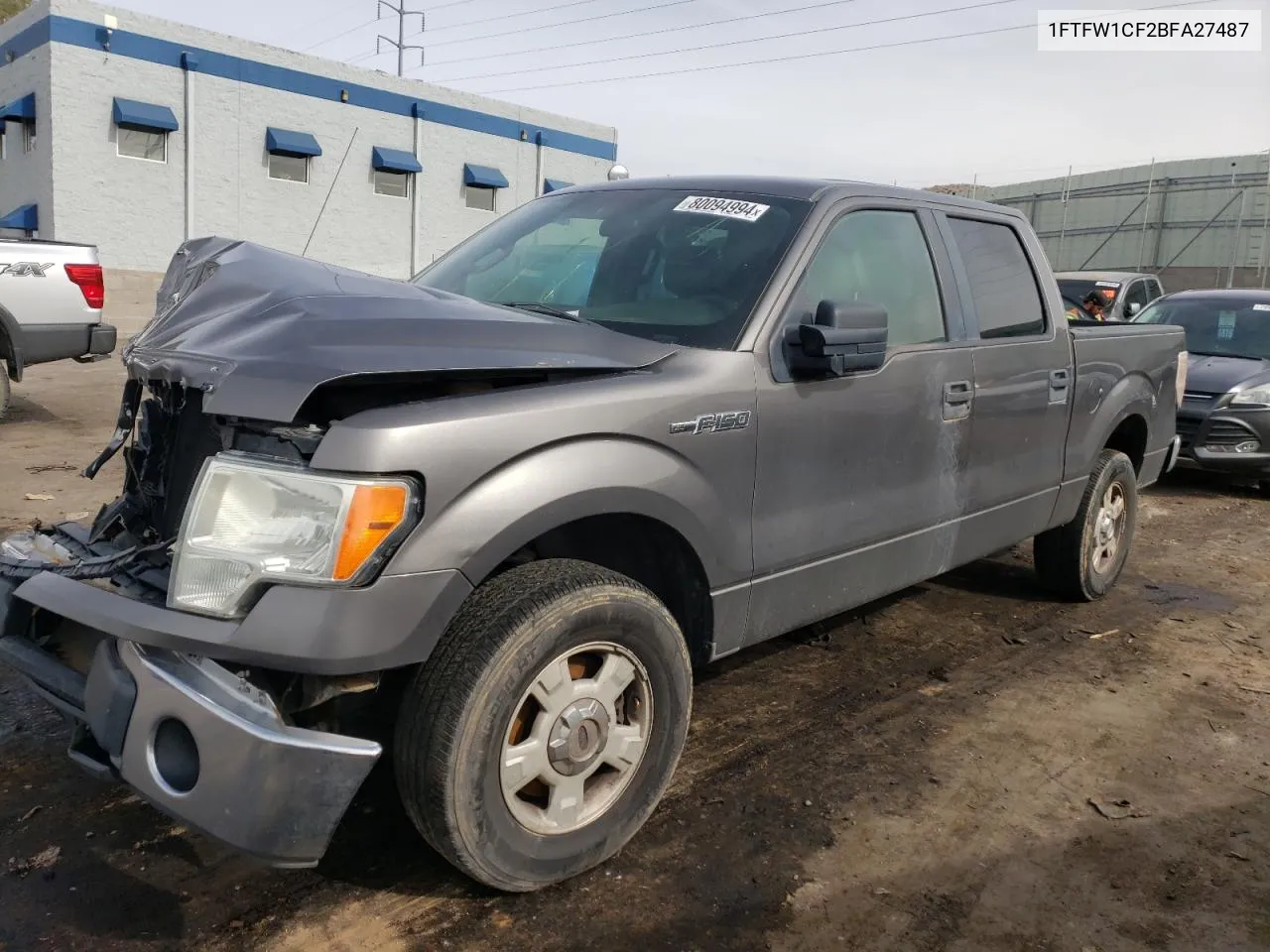 2011 Ford F150 Supercrew VIN: 1FTFW1CF2BFA27487 Lot: 80094994