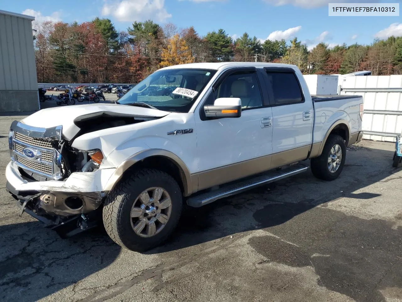 2011 Ford F150 Supercrew VIN: 1FTFW1EF7BFA10312 Lot: 80120454