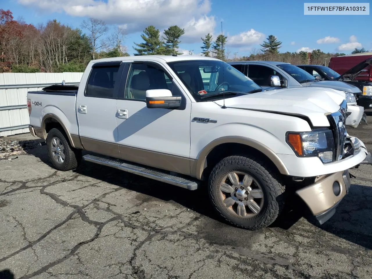 2011 Ford F150 Supercrew VIN: 1FTFW1EF7BFA10312 Lot: 80120454