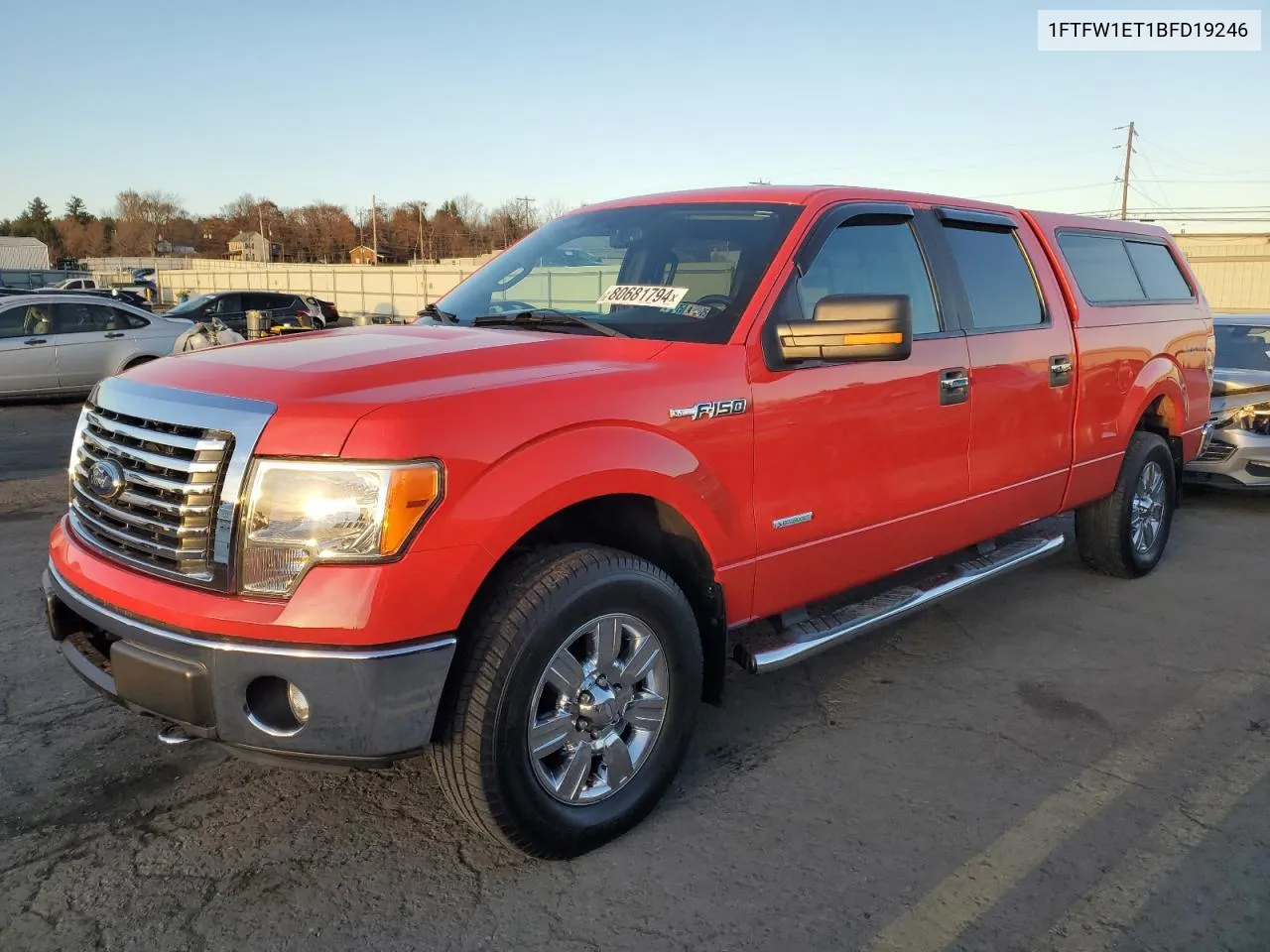 2011 Ford F150 Supercrew VIN: 1FTFW1ET1BFD19246 Lot: 80681794