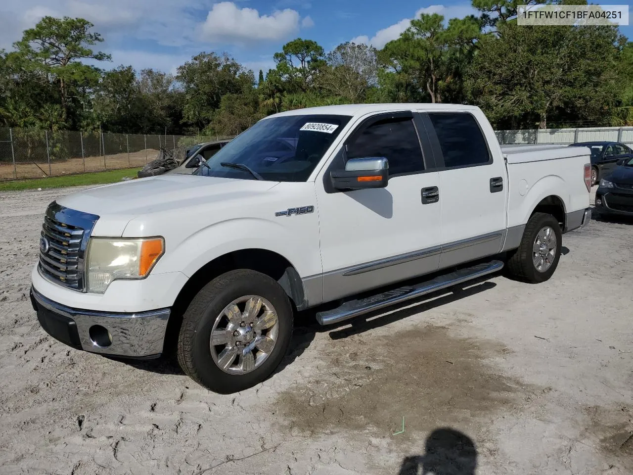 2011 Ford F150 Supercrew VIN: 1FTFW1CF1BFA04251 Lot: 80920854