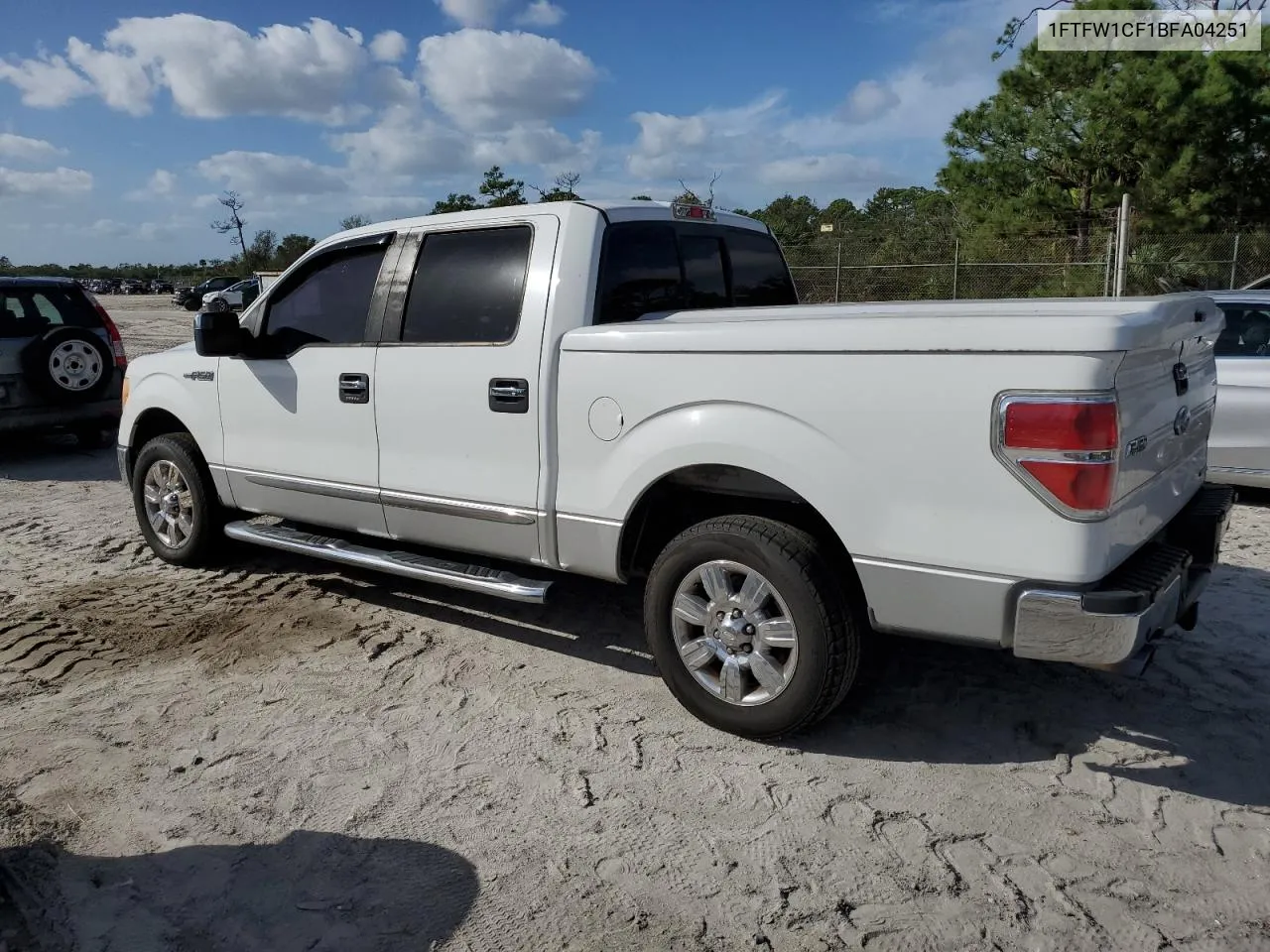 2011 Ford F150 Supercrew VIN: 1FTFW1CF1BFA04251 Lot: 80920854