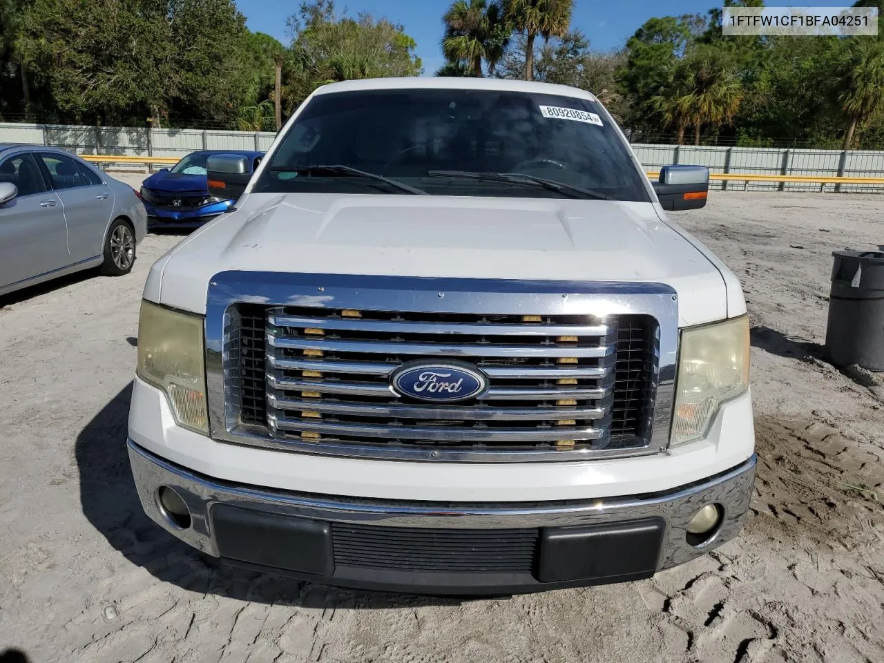 2011 Ford F150 Supercrew VIN: 1FTFW1CF1BFA04251 Lot: 80920854