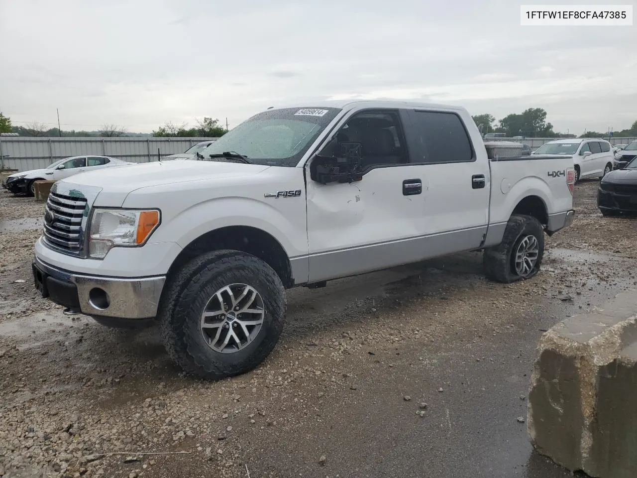 2012 Ford F150 Supercrew VIN: 1FTFW1EF8CFA47385 Lot: 54059614