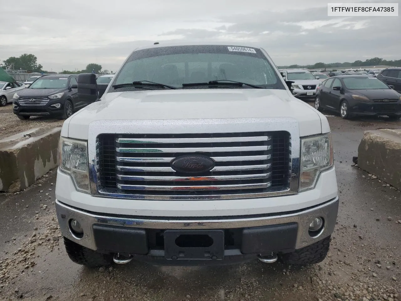 2012 Ford F150 Supercrew VIN: 1FTFW1EF8CFA47385 Lot: 54059614