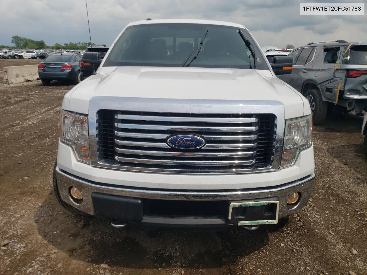 2012 Ford F150 Supercrew VIN: 1FTFW1ET2CFC51783 Lot: 55004554