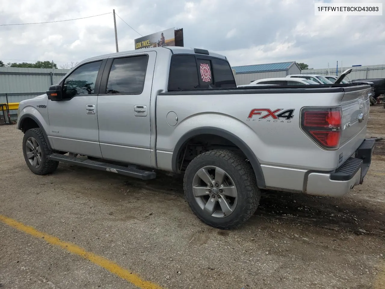 2012 Ford F150 Supercrew VIN: 1FTFW1ET8CKD43083 Lot: 55601814