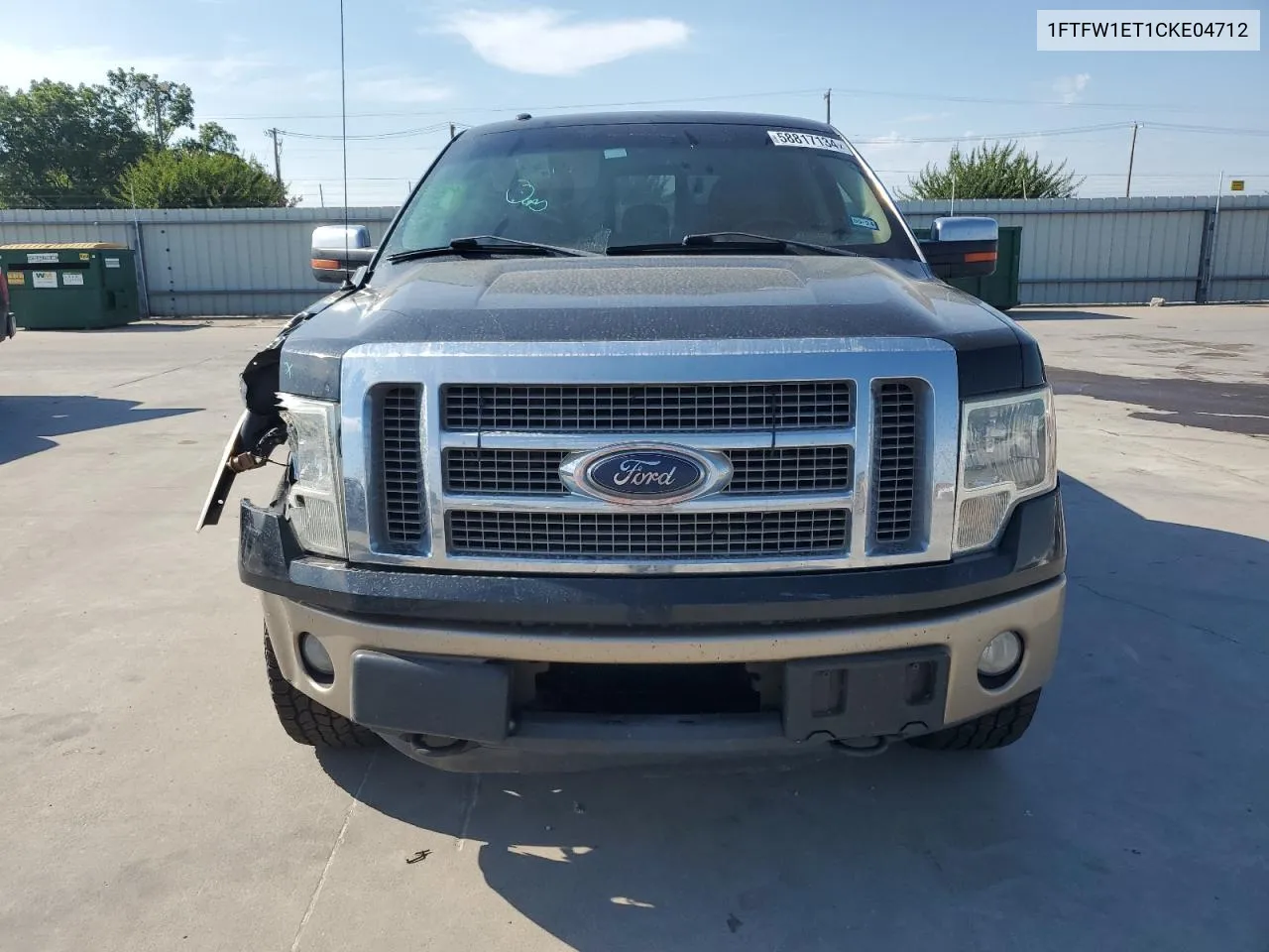 2012 Ford F150 Supercrew VIN: 1FTFW1ET1CKE04712 Lot: 58817134