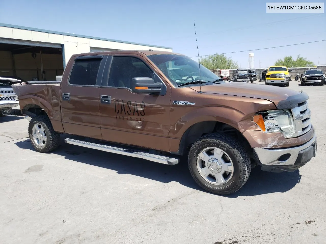 2012 Ford F150 Supercrew VIN: 1FTEW1CM1CKD05685 Lot: 59492914