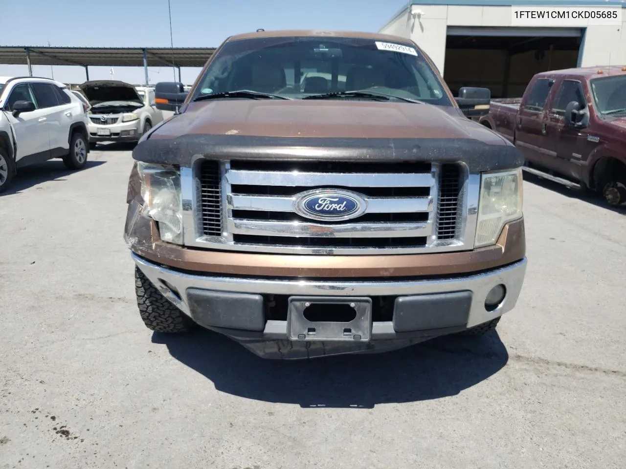 2012 Ford F150 Supercrew VIN: 1FTEW1CM1CKD05685 Lot: 59492914