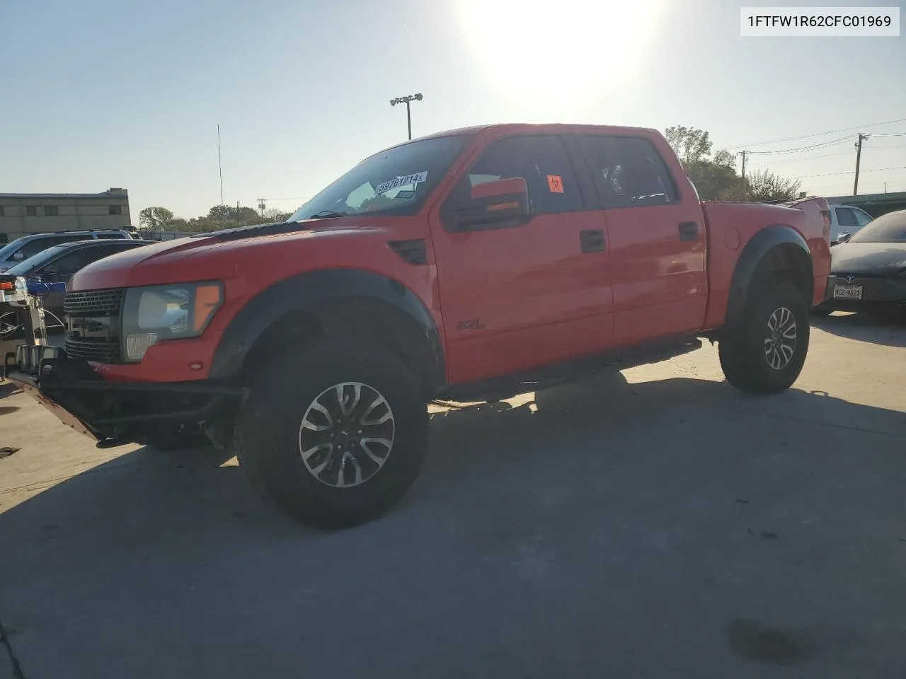 2012 Ford F150 Svt Raptor VIN: 1FTFW1R62CFC01969 Lot: 59761214