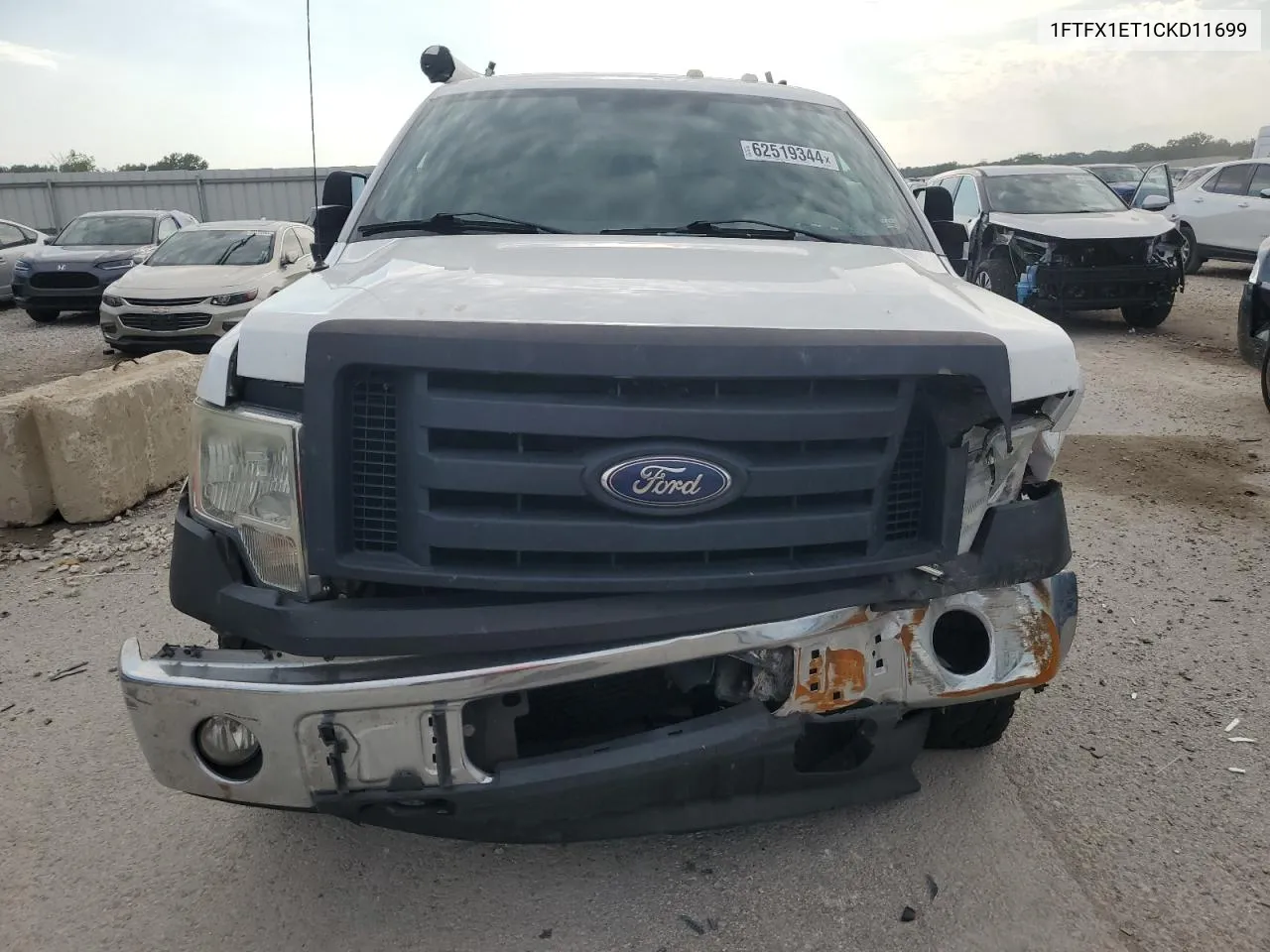 2012 Ford F150 Super Cab VIN: 1FTFX1ET1CKD11699 Lot: 62519344