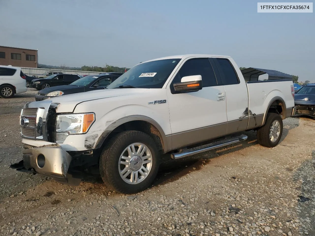 2012 Ford F150 Super Cab VIN: 1FTFX1CFXCFA35674 Lot: 63119434