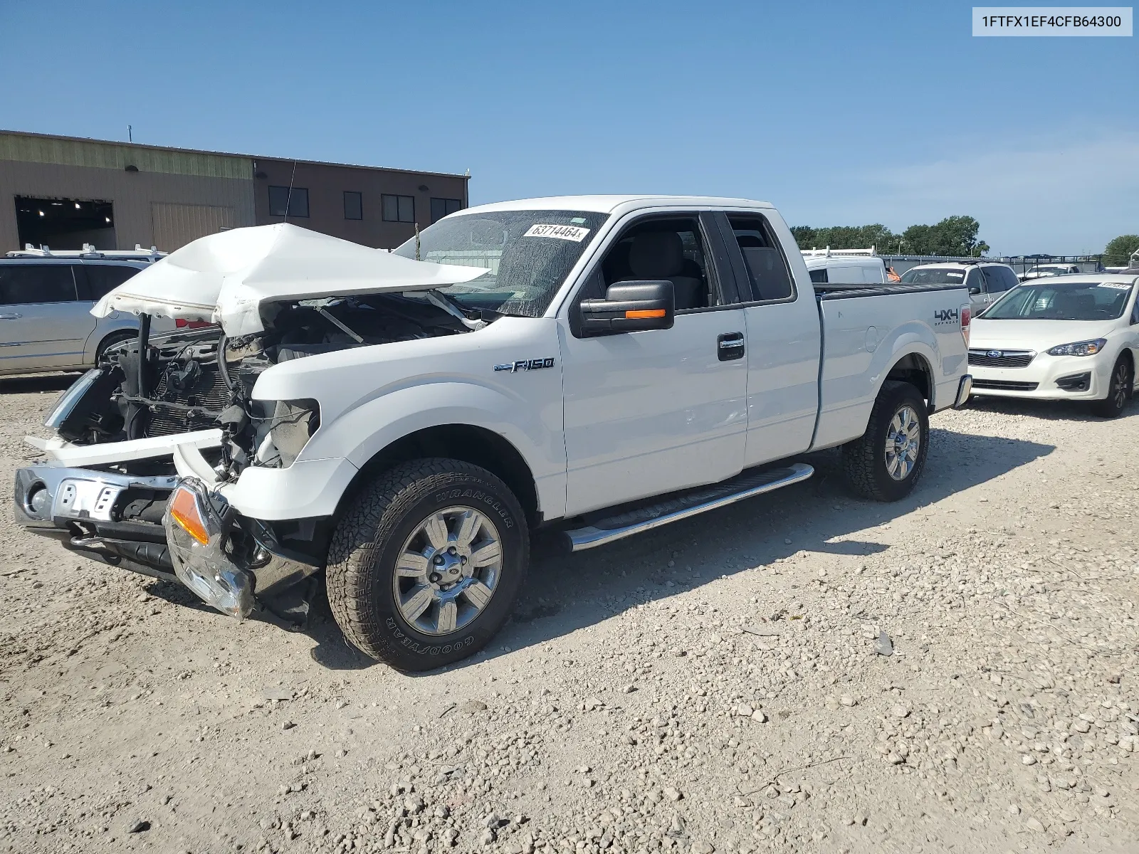 2012 Ford F150 Super Cab VIN: 1FTFX1EF4CFB64300 Lot: 63714464