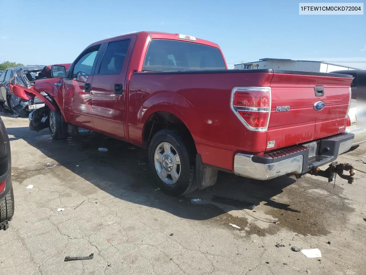 2012 Ford F150 Supercrew VIN: 1FTEW1CM0CKD72004 Lot: 65298074