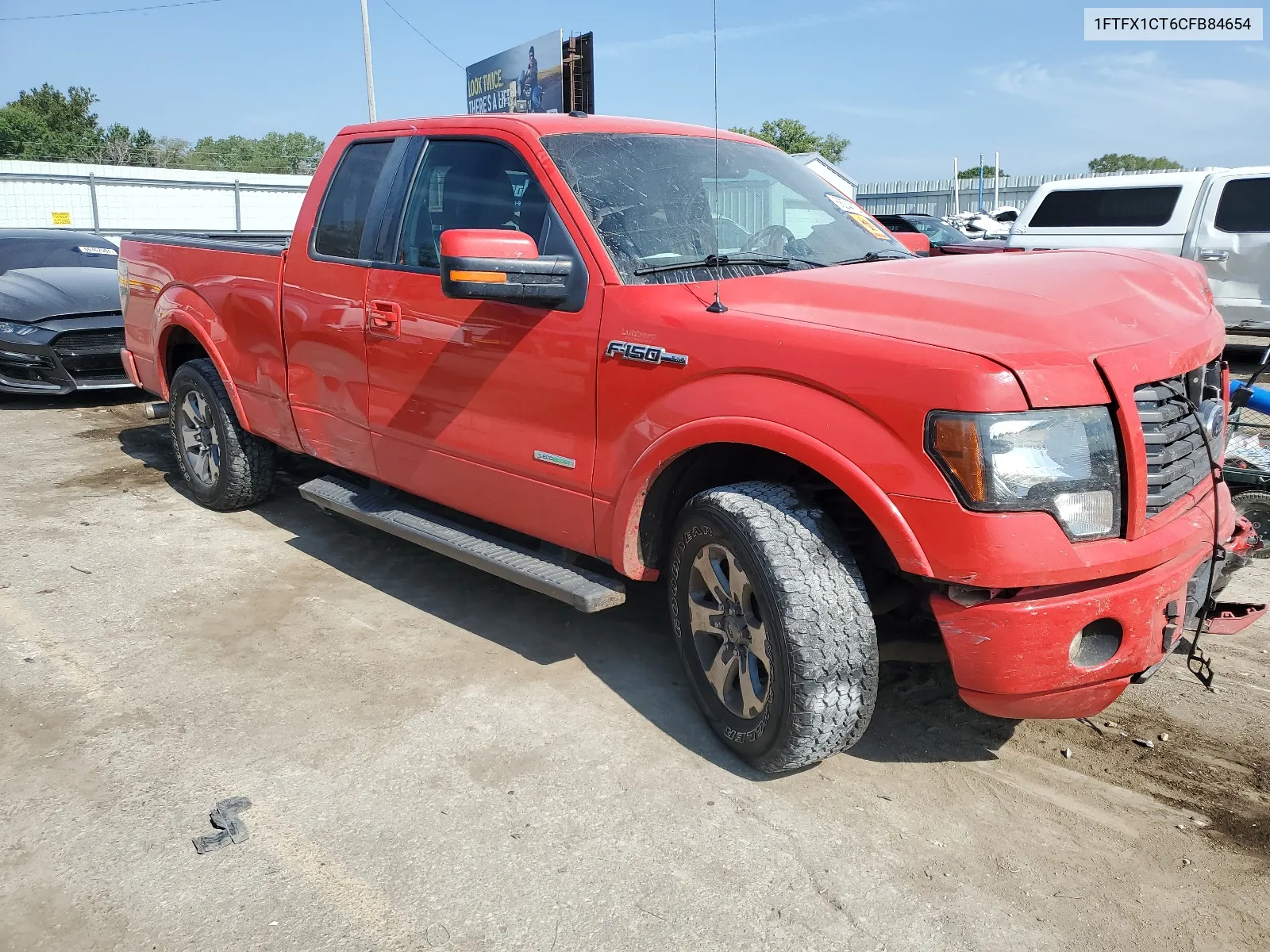 2012 Ford F150 Super Cab VIN: 1FTFX1CT6CFB84654 Lot: 66244134