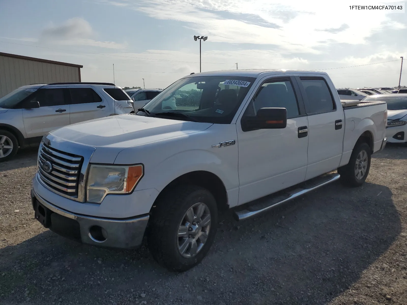 2012 Ford F150 Supercrew VIN: 1FTEW1CM4CFA70143 Lot: 66343604