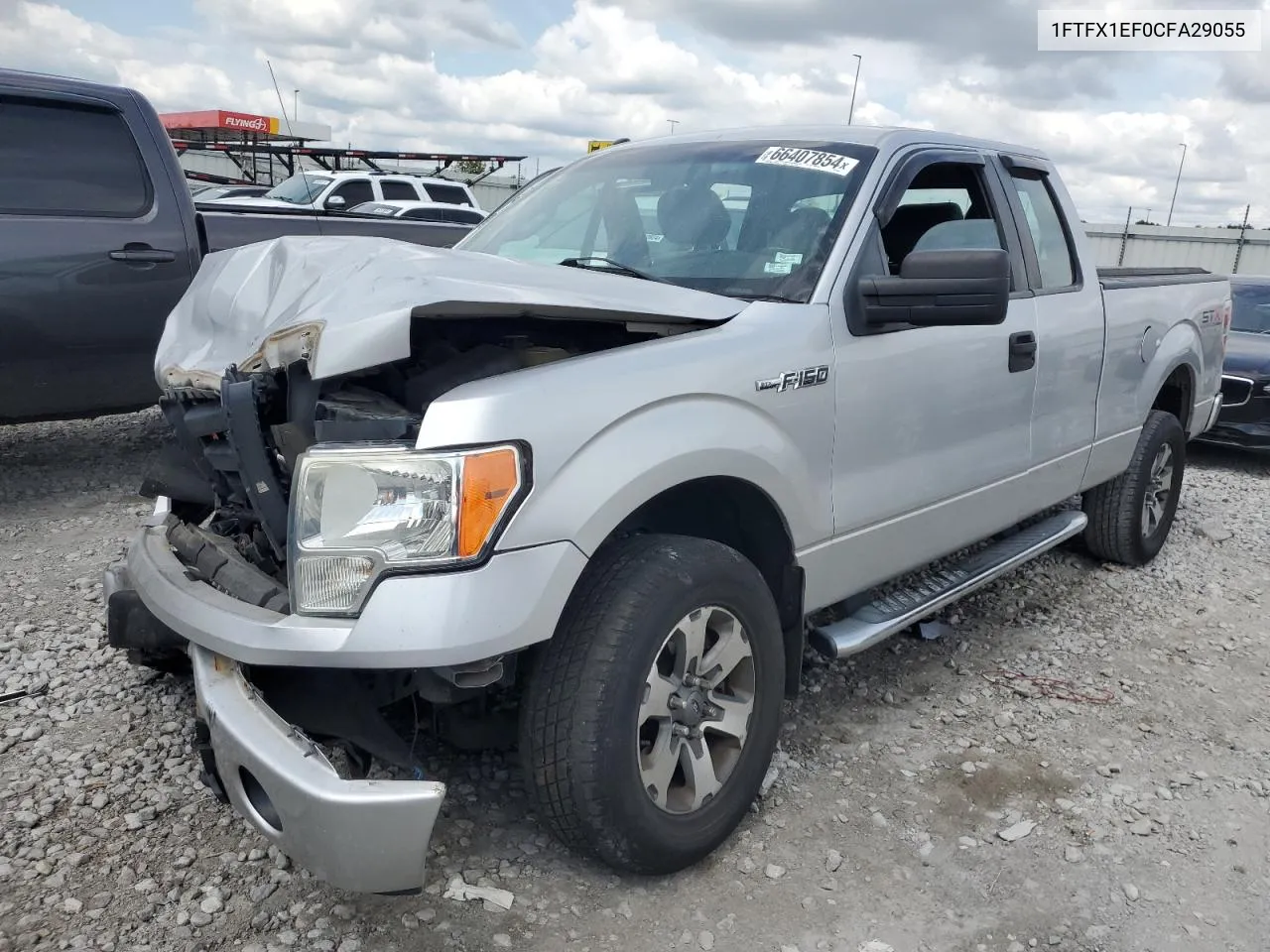 2012 Ford F150 Super Cab VIN: 1FTFX1EF0CFA29055 Lot: 66407854