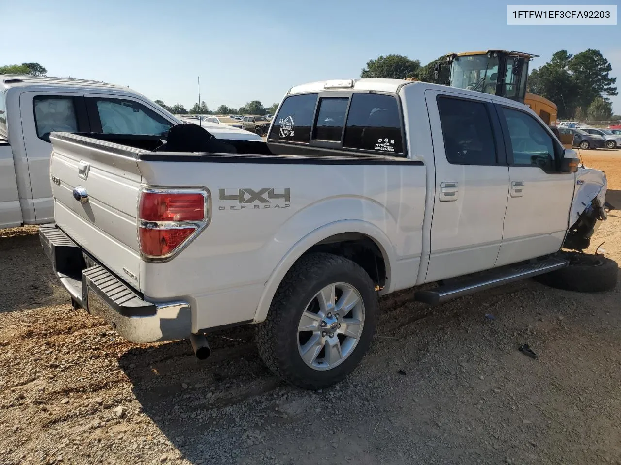 2012 Ford F150 Supercrew VIN: 1FTFW1EF3CFA92203 Lot: 68527174