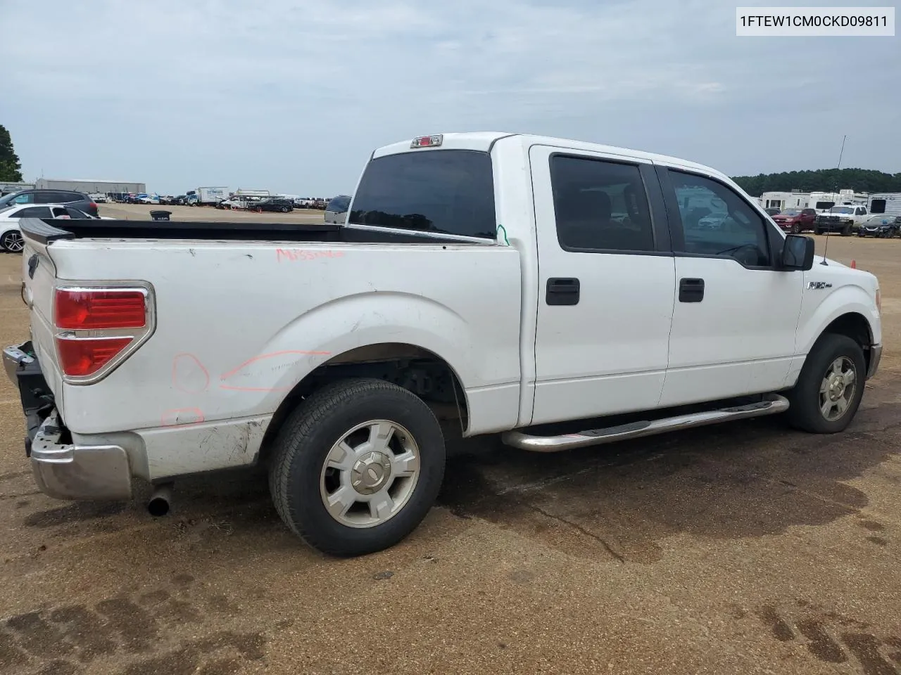 2012 Ford F150 Supercrew VIN: 1FTEW1CM0CKD09811 Lot: 68574774