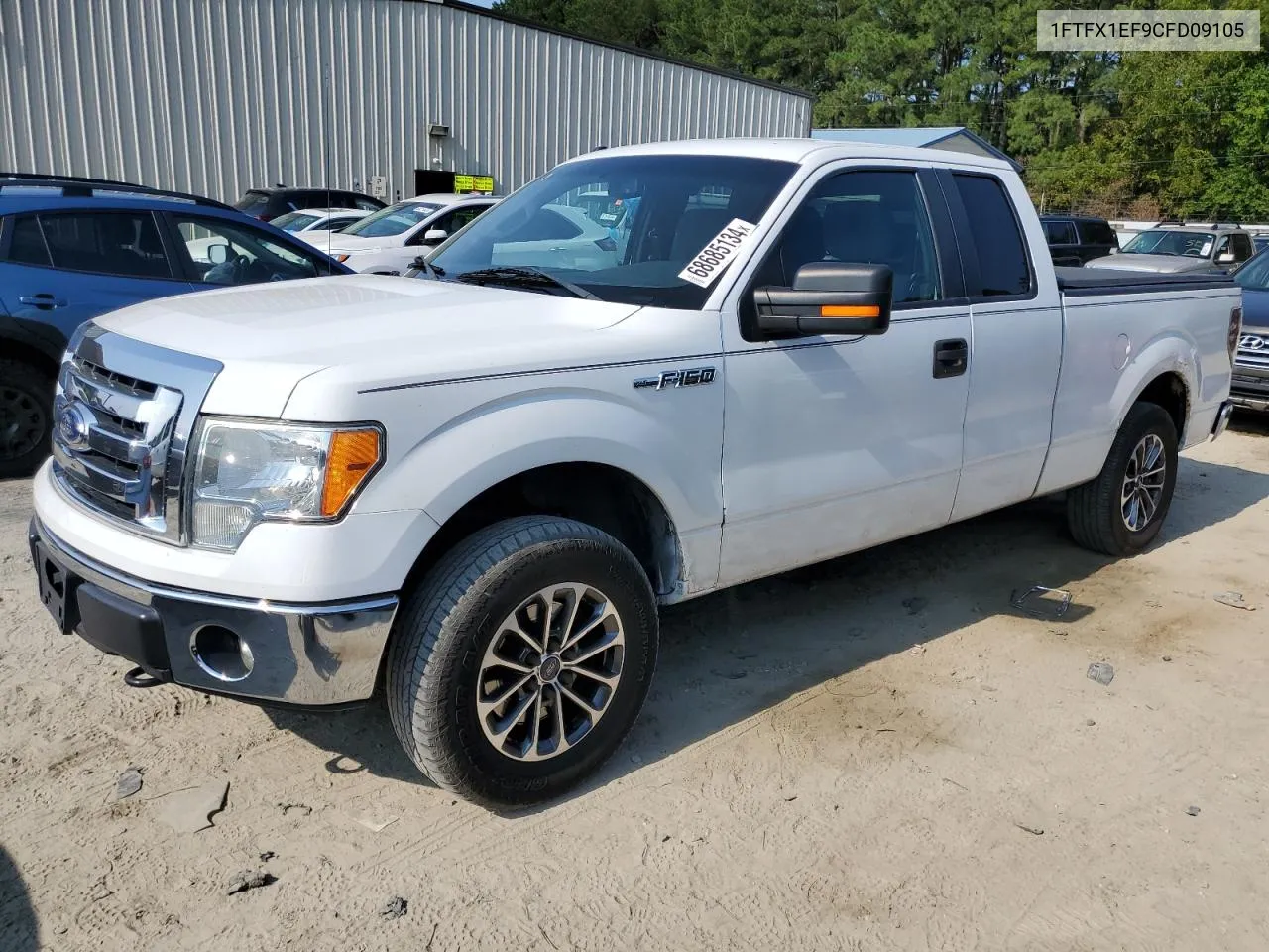 2012 Ford F150 Super Cab VIN: 1FTFX1EF9CFD09105 Lot: 68685134