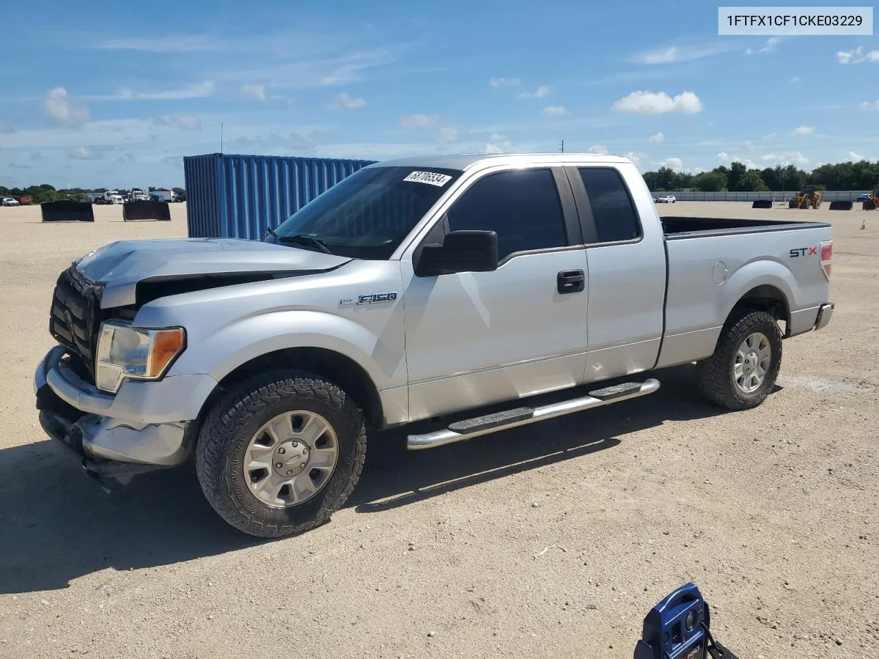 2012 Ford F150 Super Cab VIN: 1FTFX1CF1CKE03229 Lot: 68706534