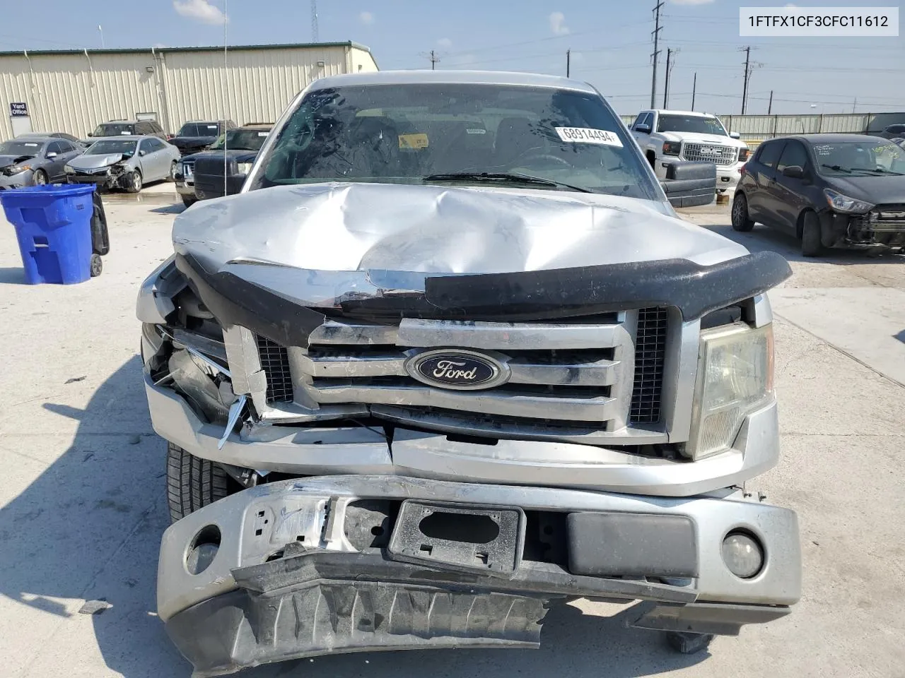 2012 Ford F150 Super Cab VIN: 1FTFX1CF3CFC11612 Lot: 68914494