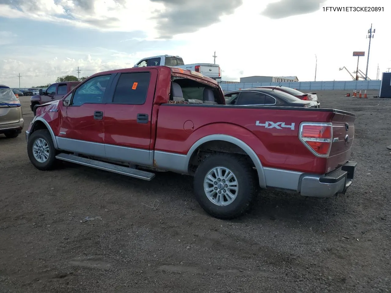 1FTVW1ET3CKE20891 2012 Ford F150 Supercrew