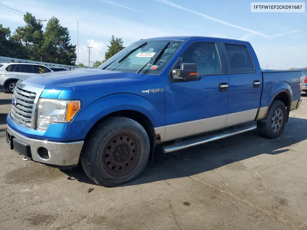 2012 Ford F150 Supercrew VIN: 1FTFW1EF2CKD91687 Lot: 70237614