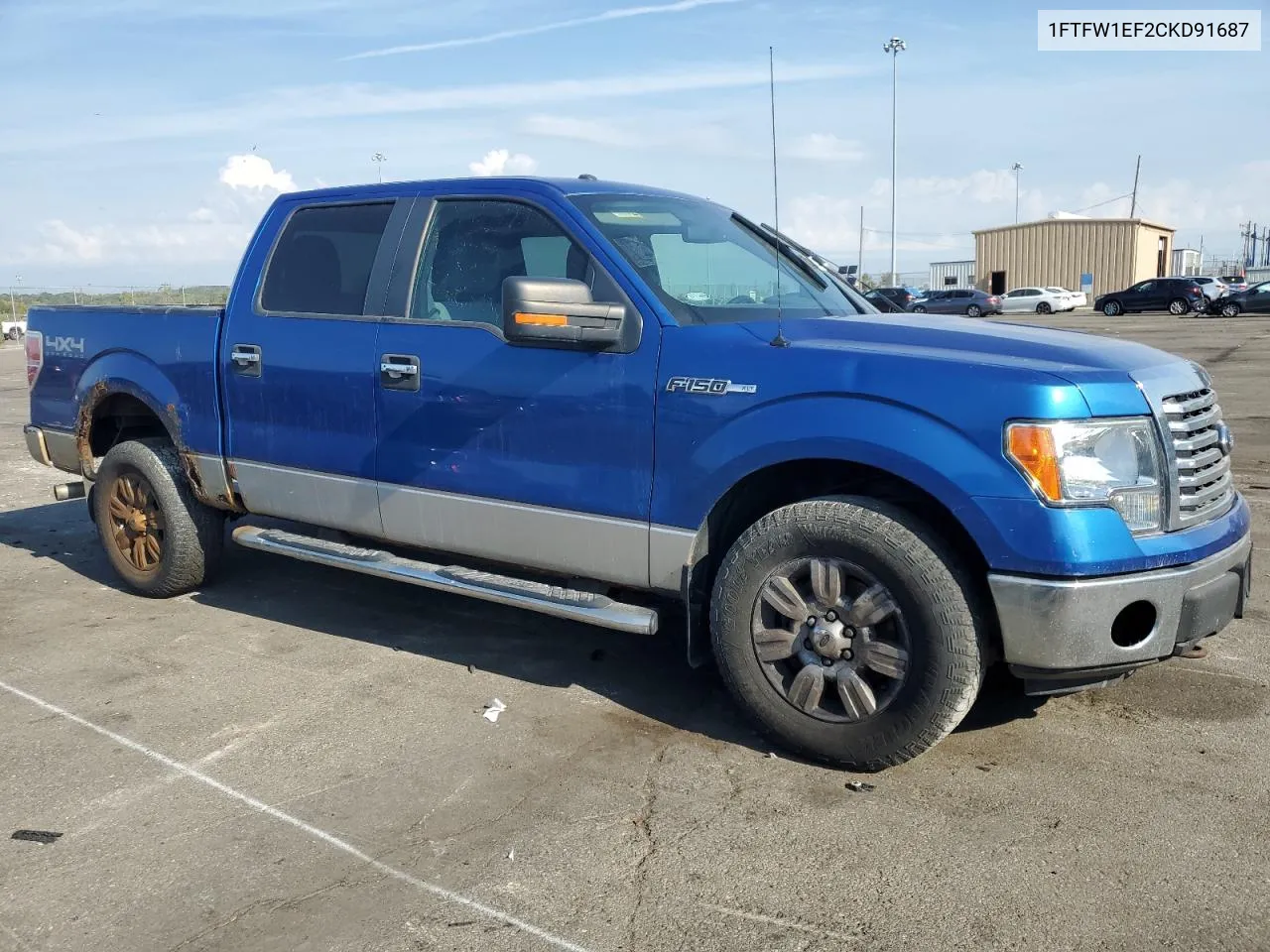 1FTFW1EF2CKD91687 2012 Ford F150 Supercrew