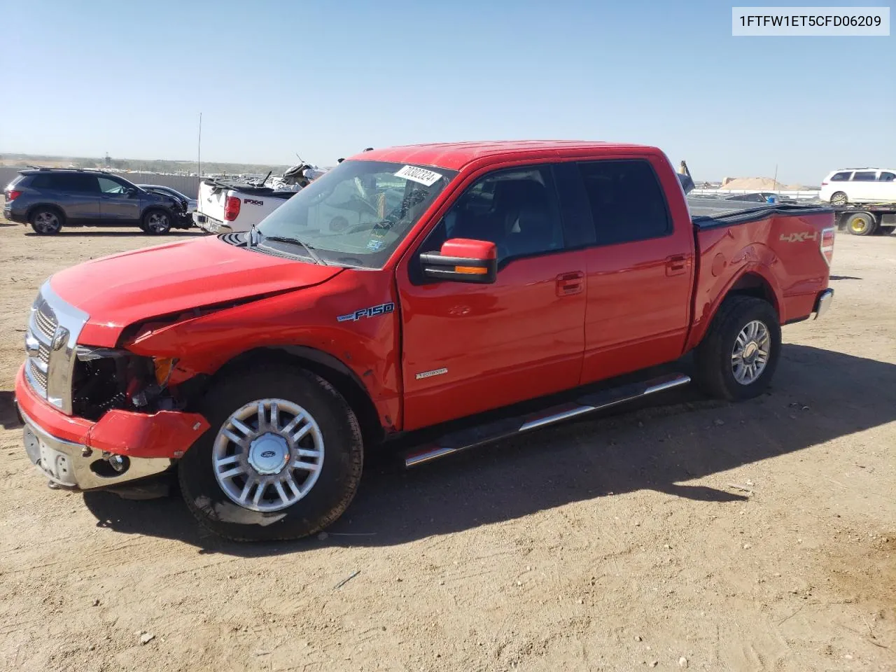 2012 Ford F150 Supercrew VIN: 1FTFW1ET5CFD06209 Lot: 70302324