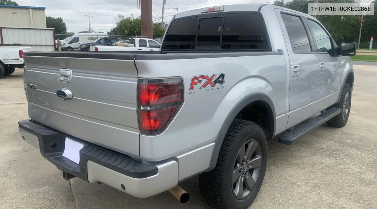 2012 Ford F150 Supercrew VIN: 1FTFW1ET0CKE02868 Lot: 70430394