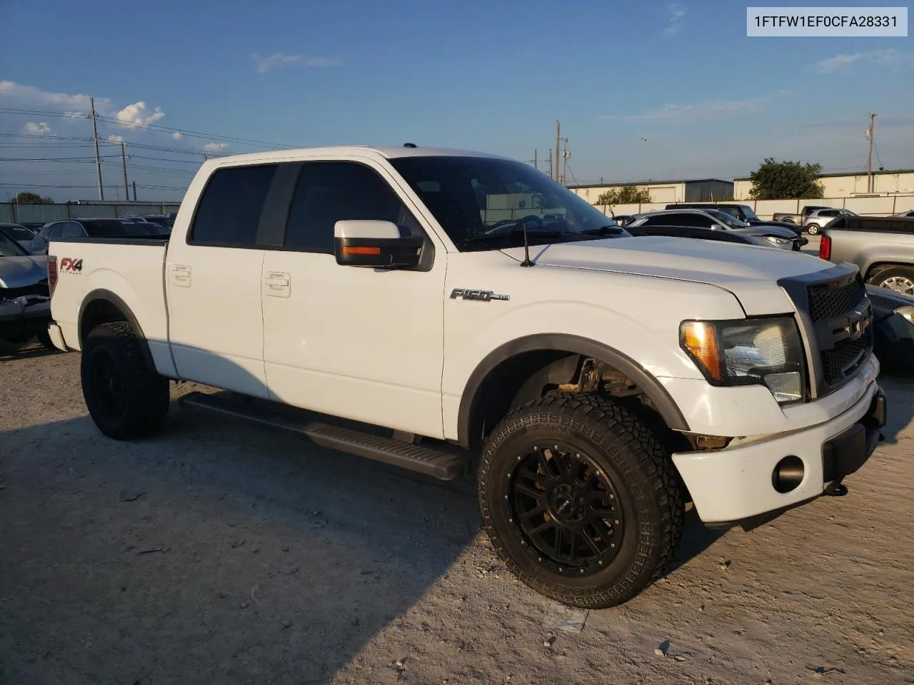 2012 Ford F150 Supercrew VIN: 1FTFW1EF0CFA28331 Lot: 70672674