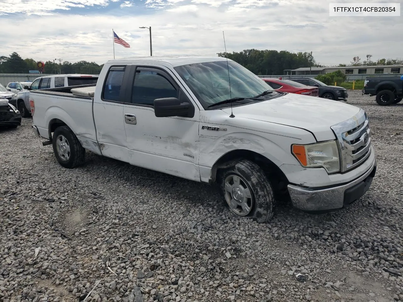 2012 Ford F150 Super Cab VIN: 1FTFX1CT4CFB20354 Lot: 70721444