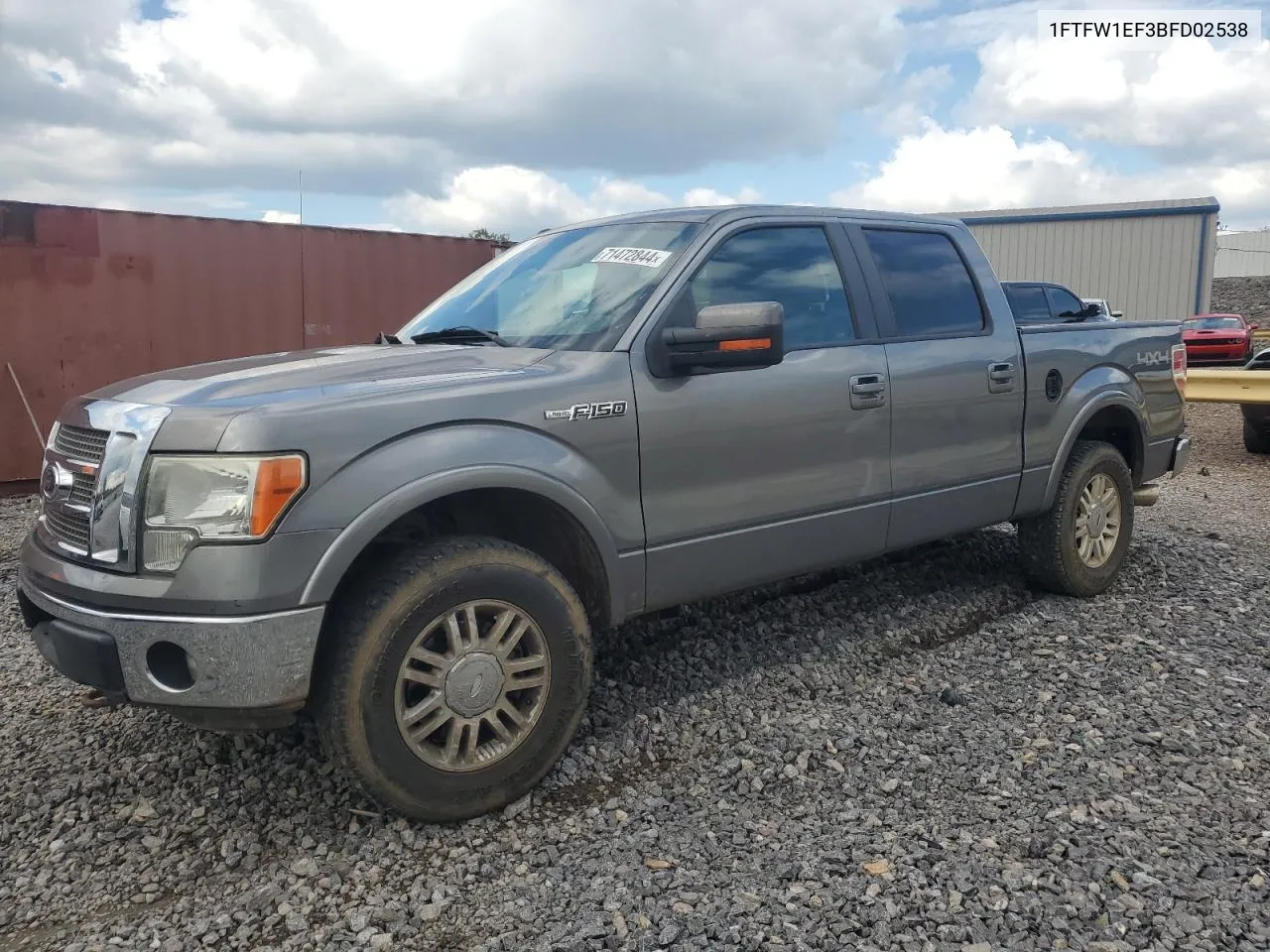 2012 Ford F150 Supercrew VIN: 1FTFW1EF3BFD02538 Lot: 71472844