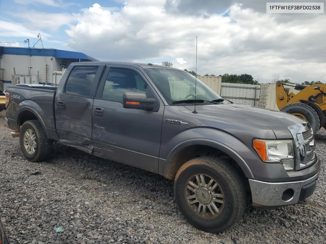 2012 Ford F150 Supercrew VIN: 1FTFW1EF3BFD02538 Lot: 71472844