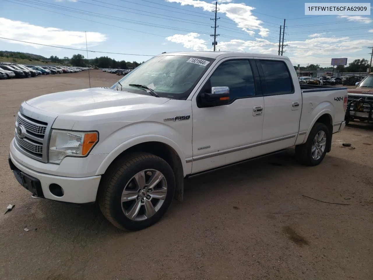 2012 Ford F150 Supercrew VIN: 1FTFW1ET6CFA62909 Lot: 71821944