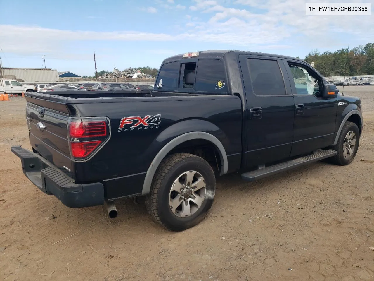 1FTFW1EF7CFB90358 2012 Ford F150 Supercrew