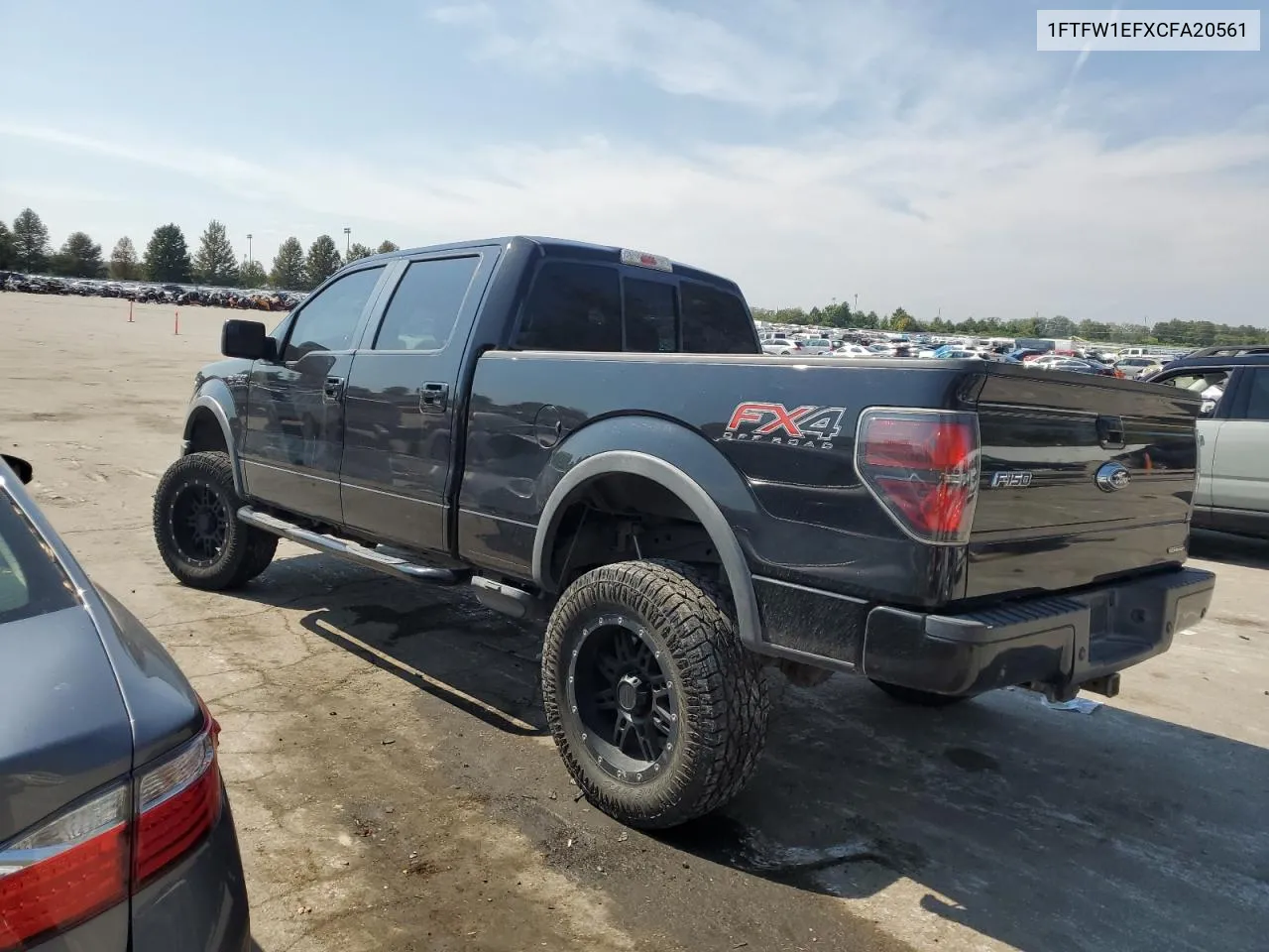 2012 Ford F150 Supercrew VIN: 1FTFW1EFXCFA20561 Lot: 72056034