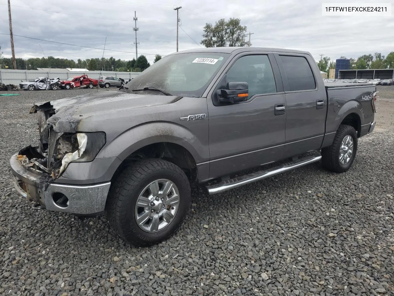 2012 Ford F150 Supercrew VIN: 1FTFW1EFXCKE24211 Lot: 72283114