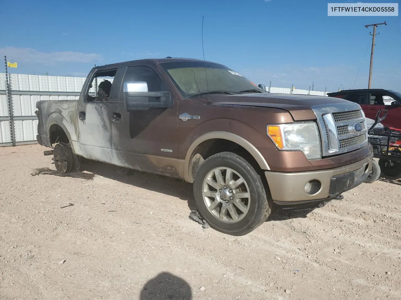 2012 Ford F150 Supercrew VIN: 1FTFW1ET4CKD05558 Lot: 72345734