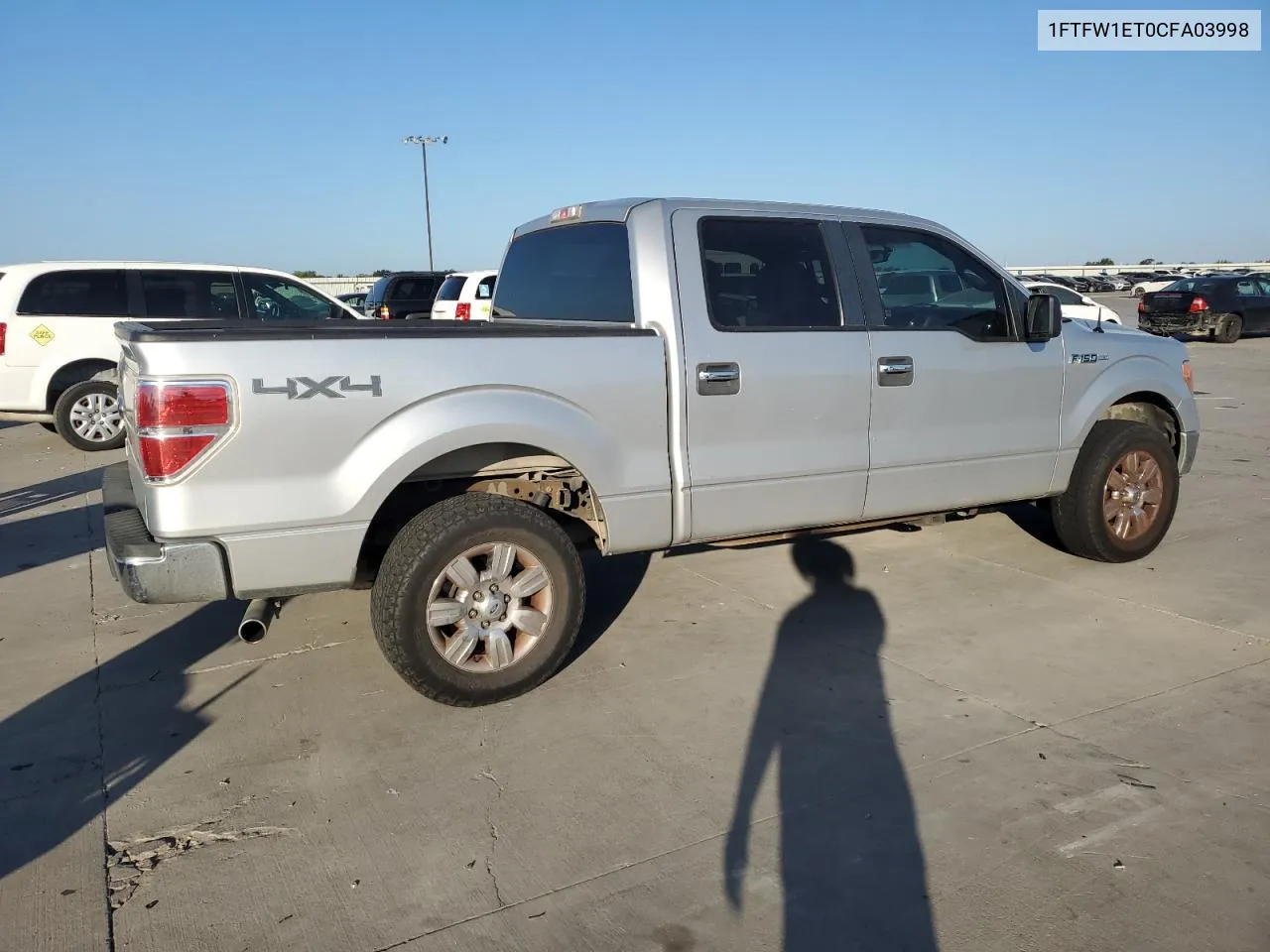 2012 Ford F150 Supercrew VIN: 1FTFW1ET0CFA03998 Lot: 72470244