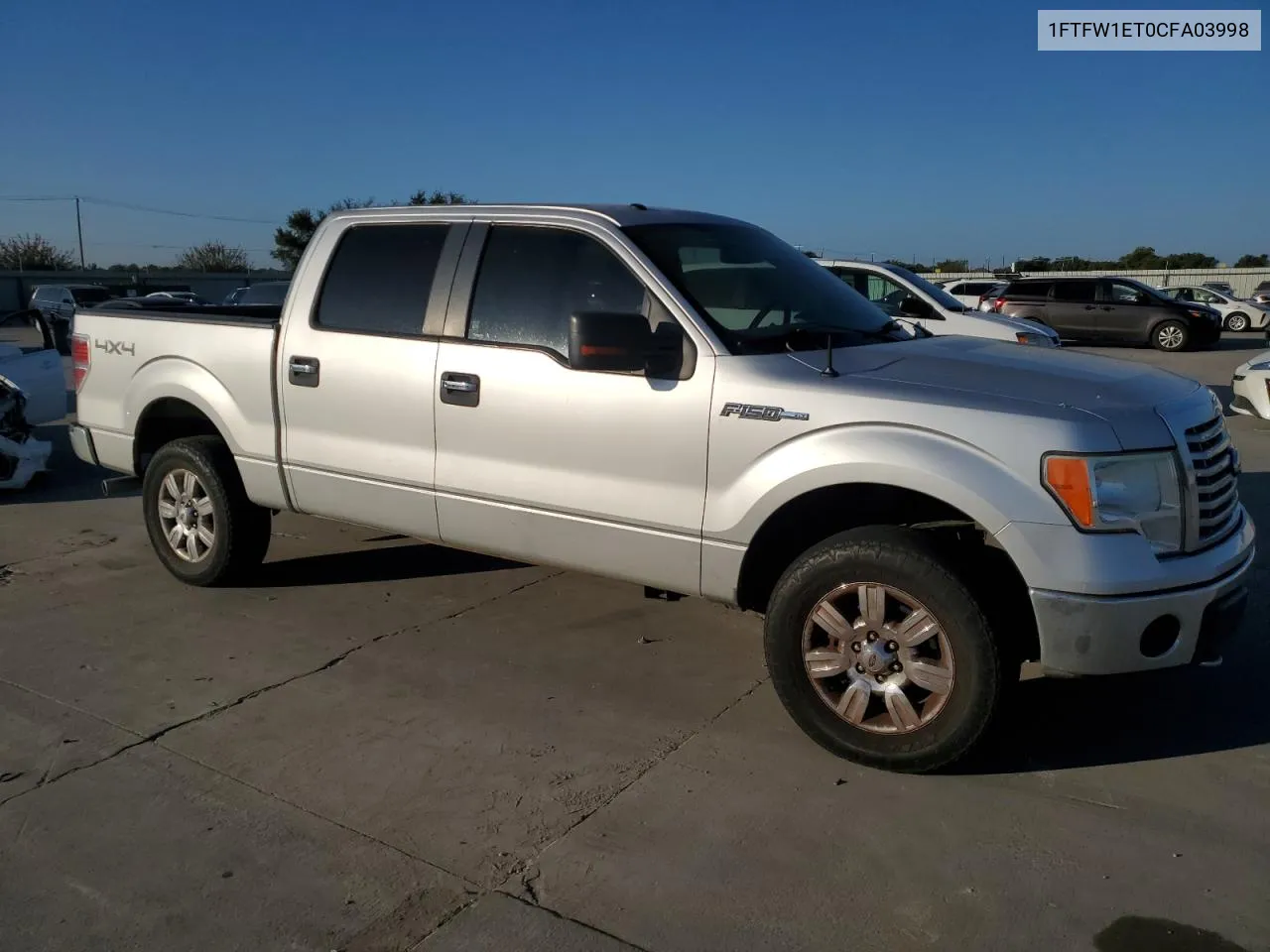 2012 Ford F150 Supercrew VIN: 1FTFW1ET0CFA03998 Lot: 72470244