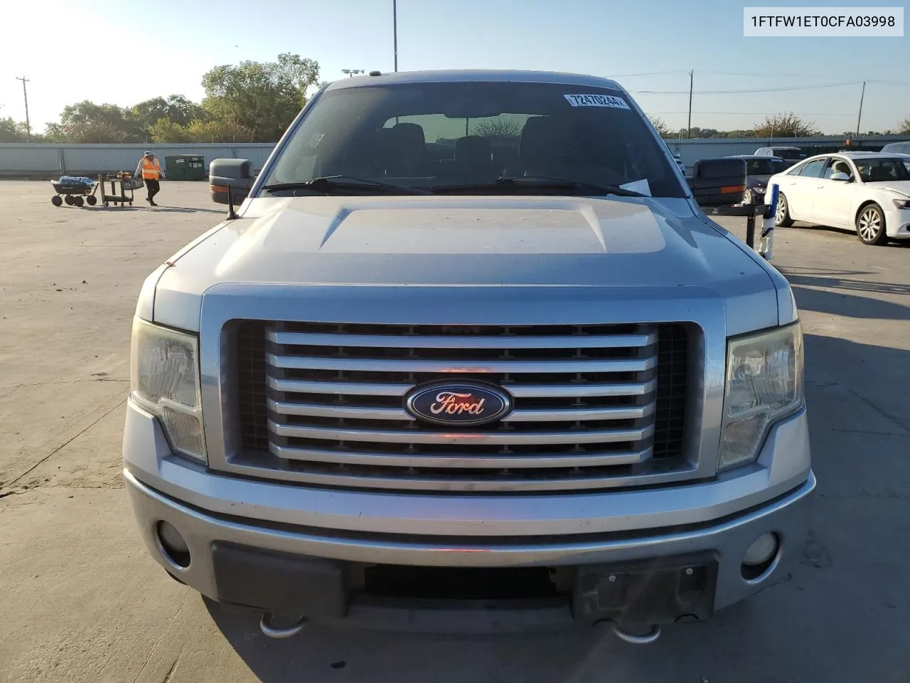 2012 Ford F150 Supercrew VIN: 1FTFW1ET0CFA03998 Lot: 72470244