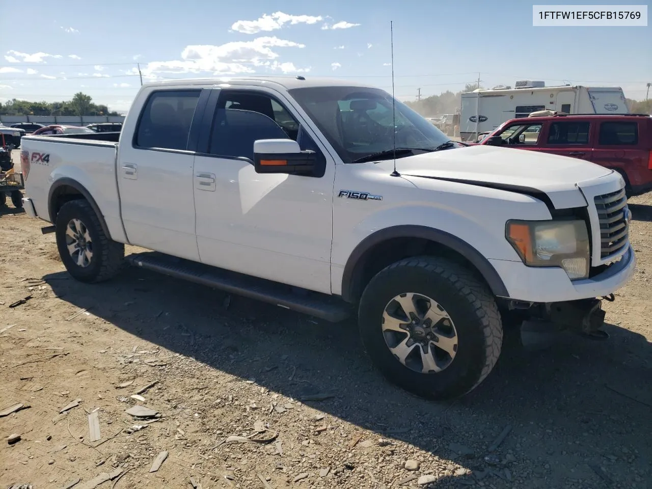 2012 Ford F150 Supercrew VIN: 1FTFW1EF5CFB15769 Lot: 72824884