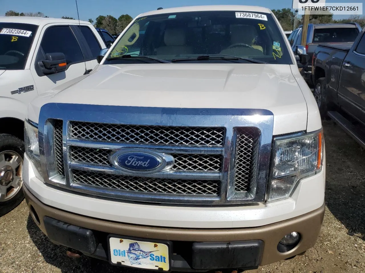 2012 Ford F150 Supercrew VIN: 1FTFW1EF7CKD12661 Lot: 73687964